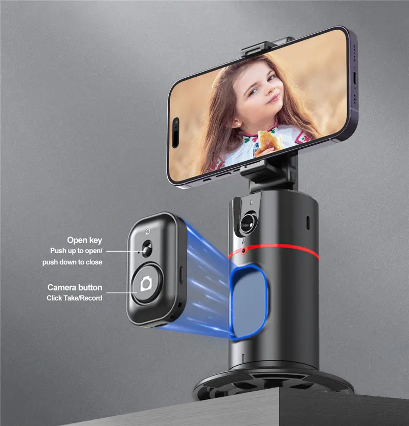 Ai thông minh P02 Gimbal ổn định 360 xoay tự động theo dõi khuôn mặt điện thoại thông minh gimbals với người giữ điện thoại di động