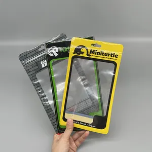 Прозрачный пластиковый пакет из майлара с застежкой-молнией для чехла мобильного телефона USB-кабель с тремя боковыми застежками Упаковка аксессуаров для мобильного телефона