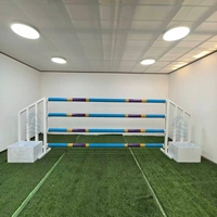 Normes de saut de cheval professionnel en aluminium/PVC/bois réglable Finition antirouille pour la pratique de l'entraînement en arène équestre