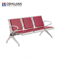 Chaise de groupe confortable avec dossier et assise en fer pour salon de coiffure, salon de barbier, train de métro, sièges publics