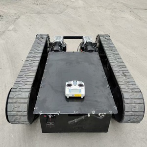 Châssis à chenilles en caoutchouc, télécommande électrique, tout-terrain, étanche, haute vitesse, base de char RC avec contrôleur - Product Image 2