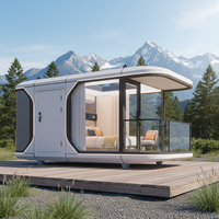 STAR CABIN Maison préfabriquée modulaire moderne en conteneur entièrement meublée, villa mobile étanche, mini-cabane spatiale modèle X3