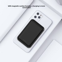 Chargeur sans fil magnétique 20W à charge rapide, batterie externe compacte portable en plastique carré de 5000mAh avec Type C et logo personnalisé