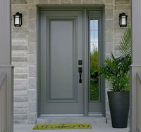 Porte d'entrée haut de gamme en bois massif et acier avec fonctions anti-effraction, insonorisées et ignifuges, design moderne pour villas, appartements, hôtels