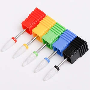 Cabezal <span class=keywords><strong>de</strong></span> Pulido <span class=keywords><strong>de</strong></span> Cerámica para Uñas, Tipo Maíz Individual, Herramienta Eléctrica para Pulir Uñas, Cabezal Cilíndrico Tipo Cohete - Product Image 1