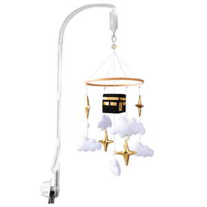 Cadeaux islamiques faits à la main, jouets suspendus doux pour bébé, jouets en peluche pour la crèche, <span class=keywords><strong>Coran</strong></span> Kaaba, mobile musical en feutre pour bébé pour lit de bébé - Product Image 1