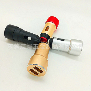 Carcasa de aluminio mecanizada en torno CNC para cargador de coche, 150 mm de diámetro máximo, puerto USB tipo A dual, encendedor de cigarrillos, fabricación personalizada - Product Image 2