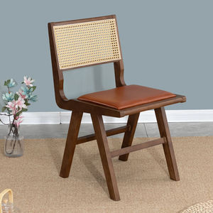 Silla de jardín impermeable de madera maciza de diseño moderno para restaurante, silla de ratán sin brazos para comedor al aire libre, venta al por mayor - Product Image 2
