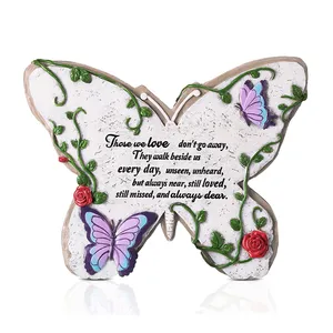 Memorial Stone Butterfly Garden Plaque Outdoor Stepping Stone