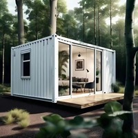 Maison conteneur moderne, design industriel personnalisé, écologique, imperméable, construction modulaire préfabriquée, salle de bain résidentielle