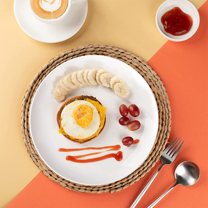 Assiettes rondes en mélamine ensembles de vaisselle blanche vaisselle de luxe <span class=keywords><strong>personnalisée</strong></span> restaurant fête maison hôtel - Product Image 4