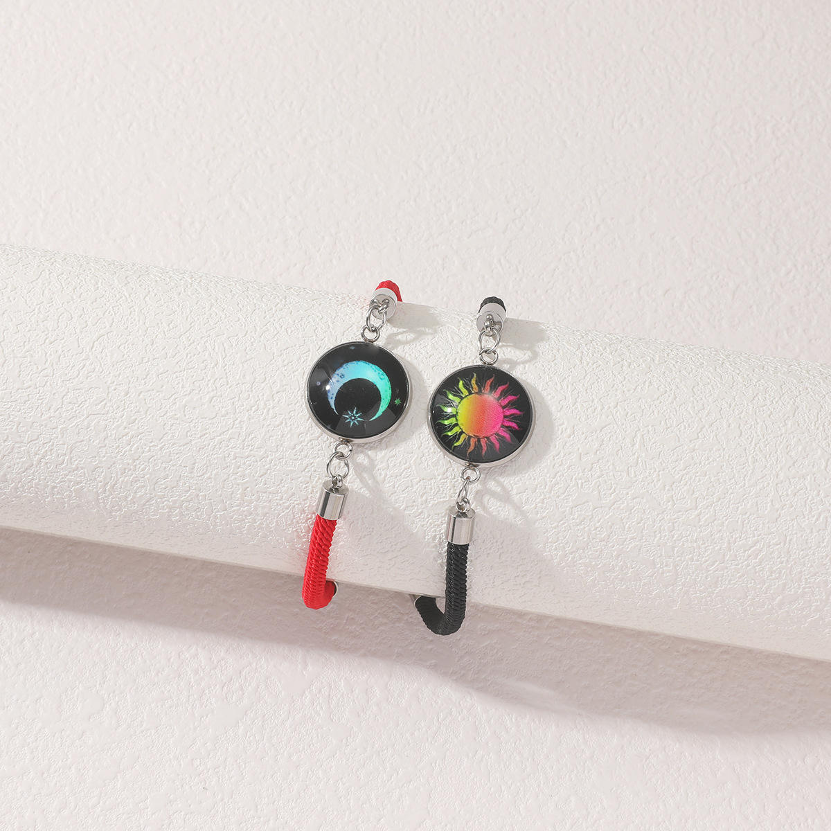 Sun star colorful red and black rope