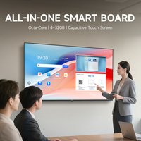 85 pouces 4K UHD Système Android Tableau blanc intelligent à écran plat interactif Tableaux interactifs pour l'éducation scolaire