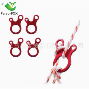 FervorFOX Hebilla de Nudo Rápido de 3 Orificios de Aleación de Aluminio 52x37mm, Anillo Ajustable Universal para Cuerda de Sujeción, Dorado, Rojo, Azul, Verde - Product Image 2
