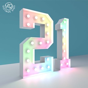 Lớn 4ft 5ft lớn ánh sáng lên chữ cái và số để <span class=keywords><strong>b</strong></span>án tùy chỉnh marquee dấu hiệu với đèn cho tiệc cưới trang trí ngoài trời - Product Image 5