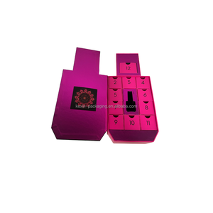 Kexin-Caja de calendario de 12 Adviento, color rosa, personalizada, organizada, con laminado mate en relieve para cerveza artesanal, esmalte de uñas, aceite, crema facial - Product Image 3