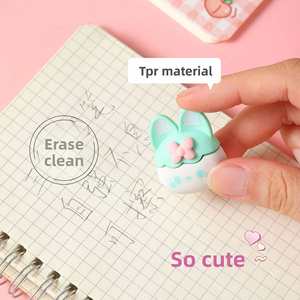 Ensemble de papeterie scolaire X920 MAI-K39, effaceurs en forme de crème glacée animale, mignons et kawaii pour filles - Product Image 3