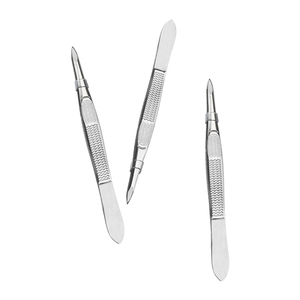 Recourbe-cils en acier inoxydable à pointe inclinée, pince cosmétique, pince à sourcils, outils d'épilation du visage - Product Image 1