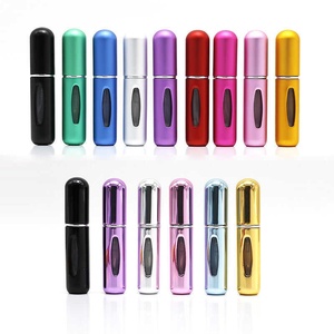 Flacon de recharge de parfum en aluminium de 5 ml avec revêtement en plastique PP, pulvérisateur auto-amorçant, format voyage, <span class=keywords><strong>vide</strong></span>, transparent, pour fixateur de maquillage - Product Image 1