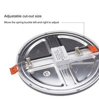 Plafonnier LED ultra-plat encastré 6W 8W 15W 20W, panneau lumineux rond ou carré à découpe libre