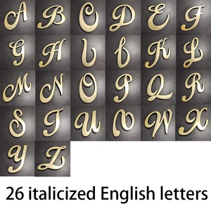 สติกเกอร์อะคริลิคตัวอักษรแบบ3D 10ซม. A-Z กระจก3D ภาษาอังกฤษตกแต่งผนังขนาด10ซม. แบบทำมือ - Product Image 2