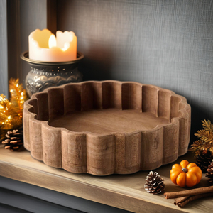 Nouveauté : Plateau ovale en bois de luxe, création antique AC327, best-seller pour la décoration intérieure et extérieure de Noël, élégant et pratique - Product Image 4