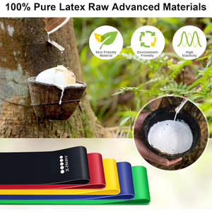 Großhandel Maßgefertigte Umweltfreundliche Tragbare Fitness-Schleifenbänder Latex-Widerstandsbänder Bodybuilding Workout Pilates Bein - Product Image 5