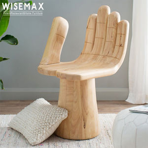 WISEMAX FURNITURE Canapé individuel en bois massif en forme de doigt, design créatif et unique, hôtel, appartement, salon - Product Image 6