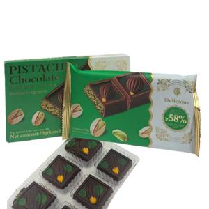 Vente directe d'usine Chocolat OEM Confiture de pistache Aliments sucrés solides Vente en gros Barre de chocolat Dubaï - Product Image 1