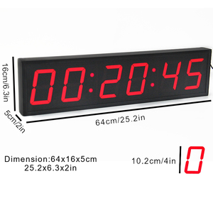 Nuevo Reloj de Pared Eléctrico LED Gigante CHEETIE CP19 2026, con Patrón Decorativo, 6 Dígitos, 4 Pulgadas, Color Rojo, para Sala de Estar - Product Image 6