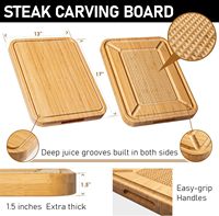 Kalkoensnijplank, Zware Vleesborst Snijplank Voor Thanksgiving Bamboe Houten Slagersblok Met Sapgroef