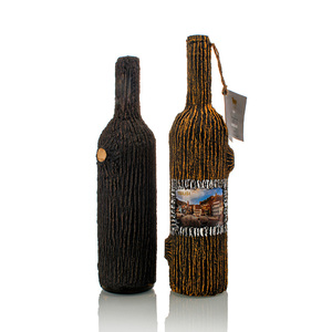 ขวดแก้วเปล่าขนาด 750 มล. แบบกำหนดเอง ลายไม้ สำหรับบรรจุบรั่นดี รัม จิน สุรา พร้อมจุกไม้ก๊อก - Product Image 1