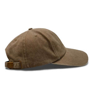 Gorra de béisbol deportiva de alta gama, personalizada, de perfil bajo, sin estructura, de algodón lavado, de 6 paneles, lisa, con cierre metálico, estilo Dad Hat. - Product Image 1