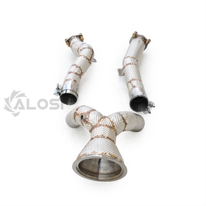 Tuyau de descente à haut débit T304 76 mm (Decat Test Pipe) pour Audi A6 A7 A8 C8 3.0T EA839 2019-2024 – Collecteur d'échappement performance - Product Image 1