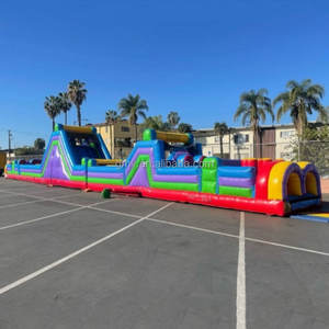Parcours d'obstacles gonflable <span class=keywords><strong>de</strong></span> haute qualité et coloré, château gonflable, parcours d'obstacles extérieur pour location - Product Image 1