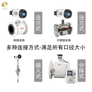 Intelligent Split Type Electromagnetic Flowmeter DN50 Acid Resistant Stainless Steel Flange Mount For Conductive Liquid - Product Image 3