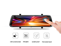 Espejo Retrovisor con Pantalla de 10 Pulgadas y Dos Cámaras de 1080P para Grabar Video