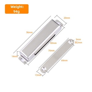 Bloqueur de <span class=keywords><strong>porte</strong></span> magnétique moderne réglable en acier inoxydable 95*20*1.0mm, portable, anti-collision, amortisseur de chocs, anti-bruit - Product Image 3