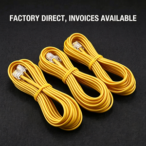 Cable Telefónico RJ12 al por Mayor, Cable Telefónico con Núcleo de Cobre 6P2C/6P4C para Módem <span class=keywords><strong>ADSL</strong></span>, Fax, Teléfono Fijo - Product Image 1