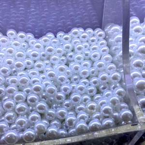 Vendita all'ingrosso diretta in fabbrica da 3mm a 20mm perle artificiali in ABS, in plastica senza foro perline di perle bianche per la decorazione del vestito di indumento - Product Image 3