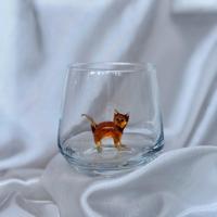 Mug à bière en verre mignon avec figurine de chat - Cadeau très vendu pour adultes, pour les amateurs de vin