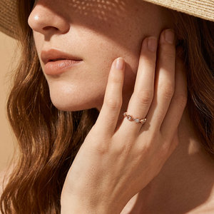 Nouvelle Collection Vente en Gros Fabricant Exportateur Ensemble de Bijoux Fins pour Usage Quotidien Bague en Or Rose Massif 18K avec Diamants Naturels Véritables - Product Image 4