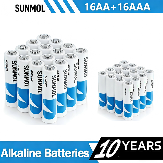 AAA and AA Battery Combo Pack, 1.5V High Capacity Alkaline Batteries Ideal for Everyday Household and Electronic Applications
