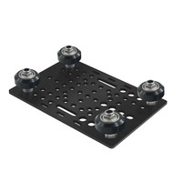 Plaque de portique légère en aluminium extrudé standard européen à profil en V, 20-80 mm, avec glissière à quatre roues et poulie à six roues, 3D