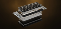 Keyboard Gaming ATTACK SHARK R86 HE 81 Tombol Serat Karbon dengan Sakelar Magnetik, Rapid Trigger 0.005mm, 8000Hz, Kabel, PC, RGB, Hot Swappable