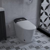 WC intelligent de conception européenne avec bidet autonettoyant, cuvette allongée, télécommande – WC intelligent pour hôtel