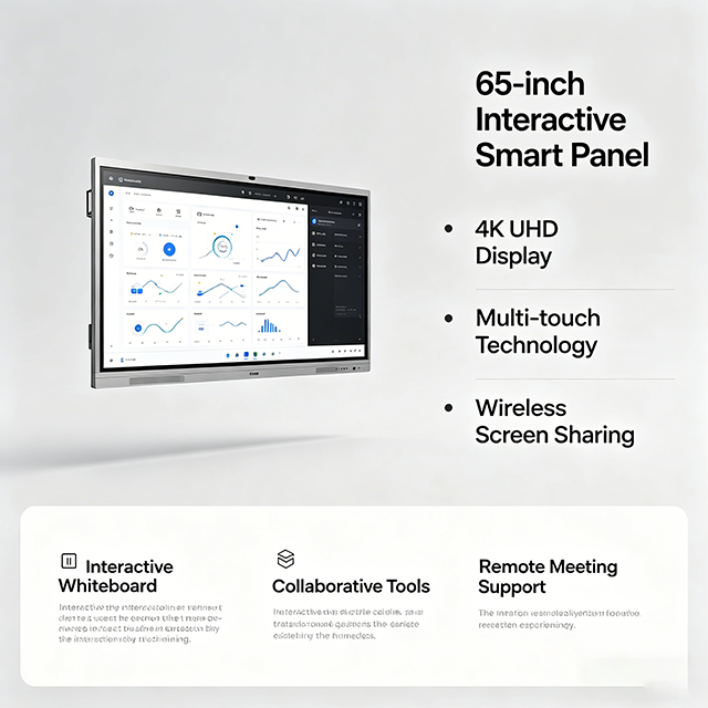 Ready Stock 65 Inch Wireless Screen Sharing Touch Screen Display with Windows Touch Screen Display for Meeting Room
