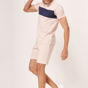 Ensemble T-shirt et short pour homme, best-seller, logo personnalisé, streetwear d'été, respirant, 100% coton - Product Image 1