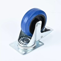 Personnalisation mineure, personnalisation par dessin, roue universelle de haute qualité, roue pivotante élastique bleue robuste