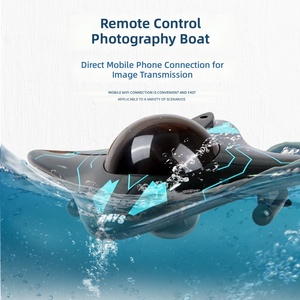 Bateau télécommandé Yuglow <span class=keywords><strong>Mini</strong></span> WiFi 6CH FPV <span class=keywords><strong>avec</strong></span> transmission vidéo <span class=keywords><strong>sous</strong></span>-marine en temps réel, enregistrement photo et vidéo, jouet bateau télécommandé visuel - Product Image 2
